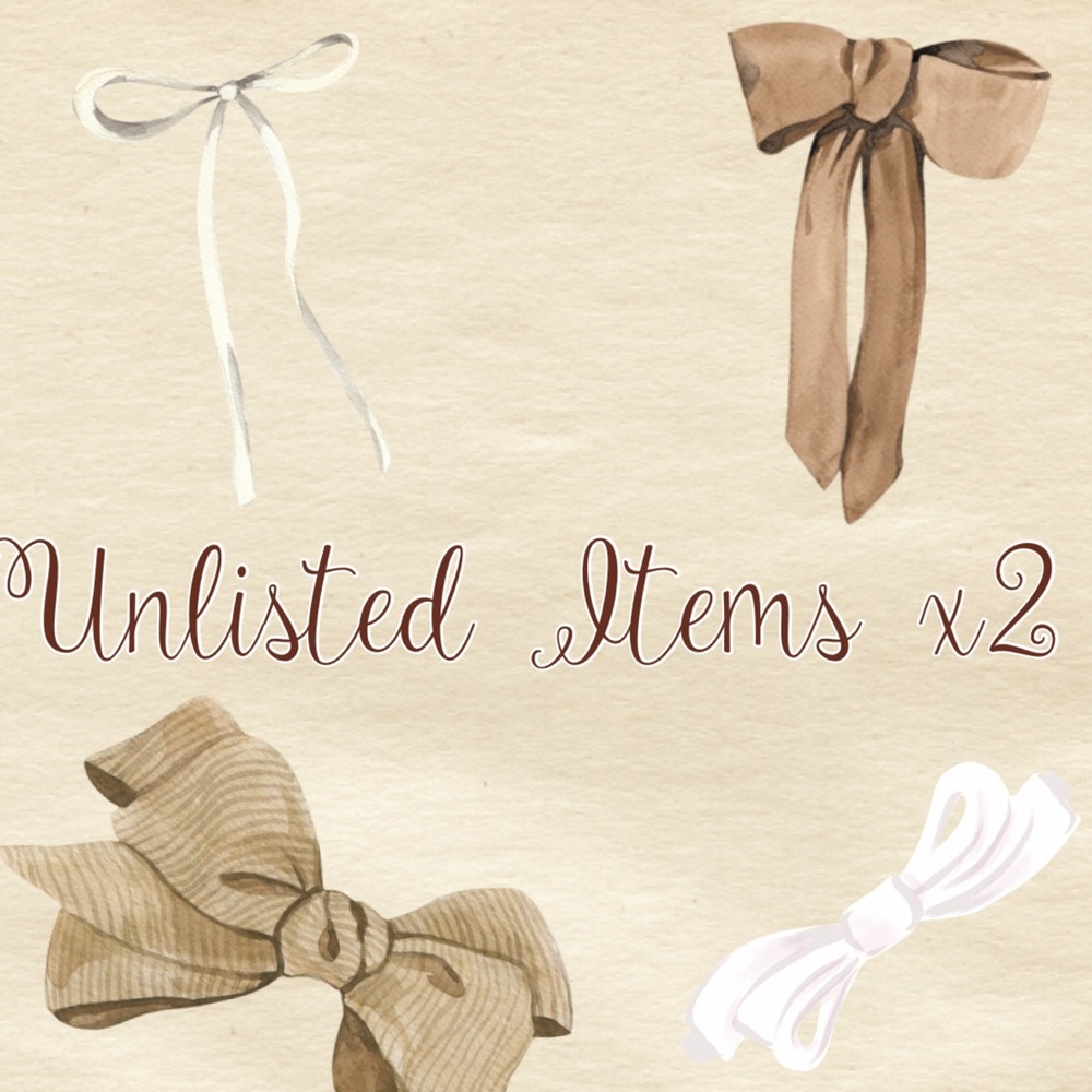 Neutral Bow Graphic Print - Unlisted Items x2